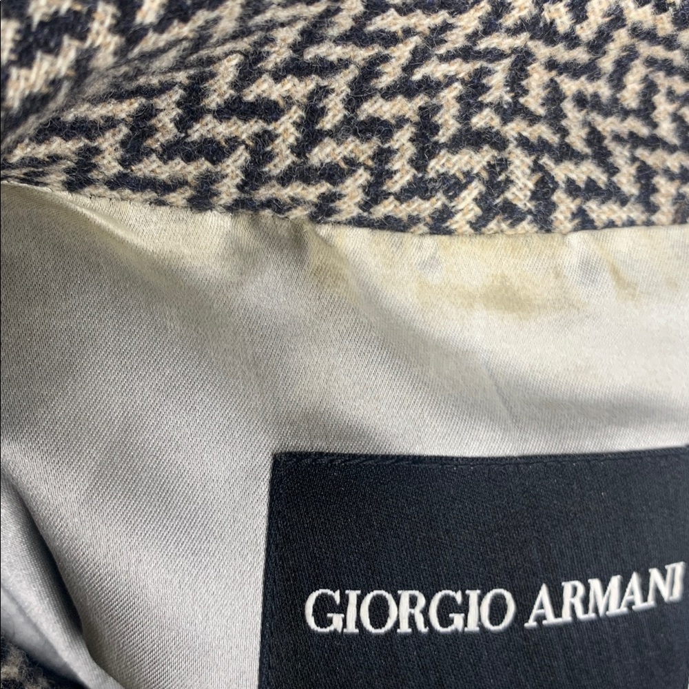 Giorgio Armani herringbone wool/cashmere blend designer designer blazer - Picture 8 of 8